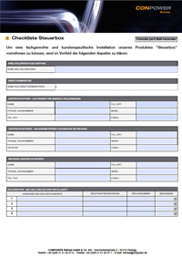 Checkliste Steuerbox